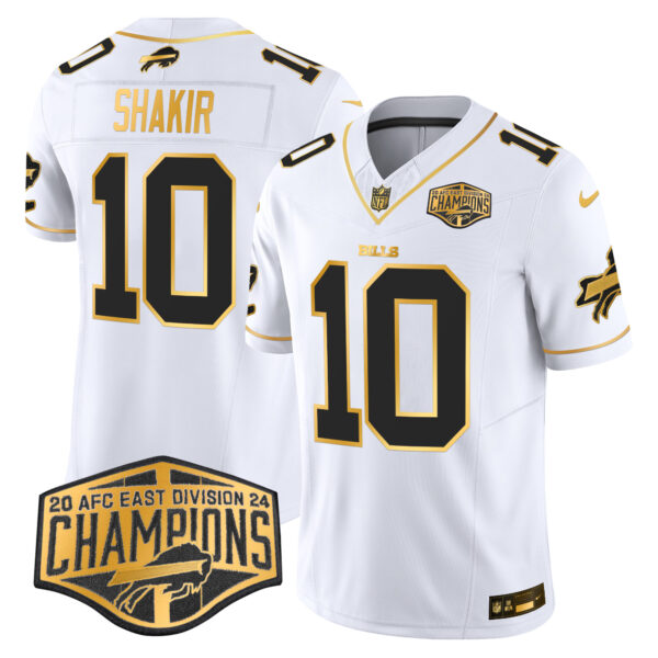 Men's Bills 2024 AFC East Division Champions Gold Vapor Limited Jersey - All Stitched - Image 15