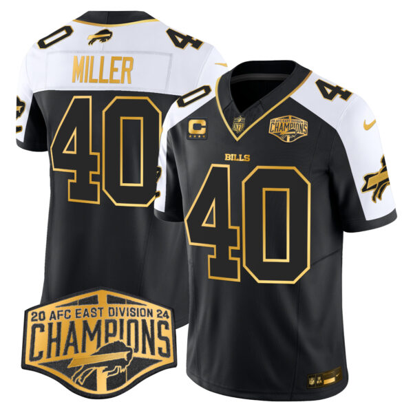 Men's Bills 2024 AFC East Division Champions Gold Vapor Limited Jersey - All Stitched - Image 3