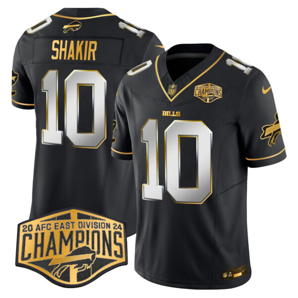 Men's Bills 2024 AFC East Division Champions Gold Vapor Limited Jersey - All Stitched - Image 31