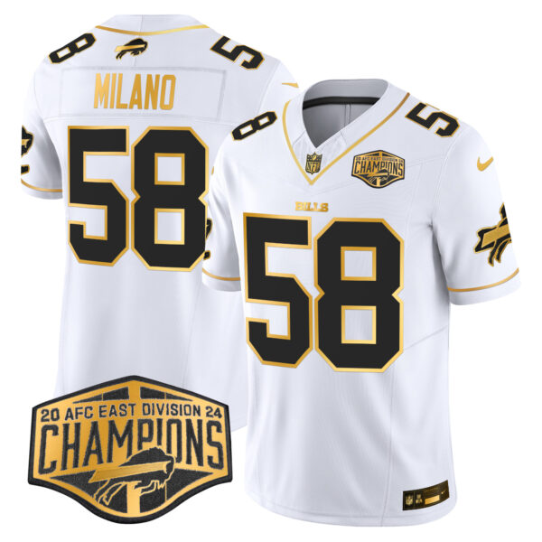 Men's Bills 2024 AFC East Division Champions Gold Vapor Limited Jersey - All Stitched - Image 12