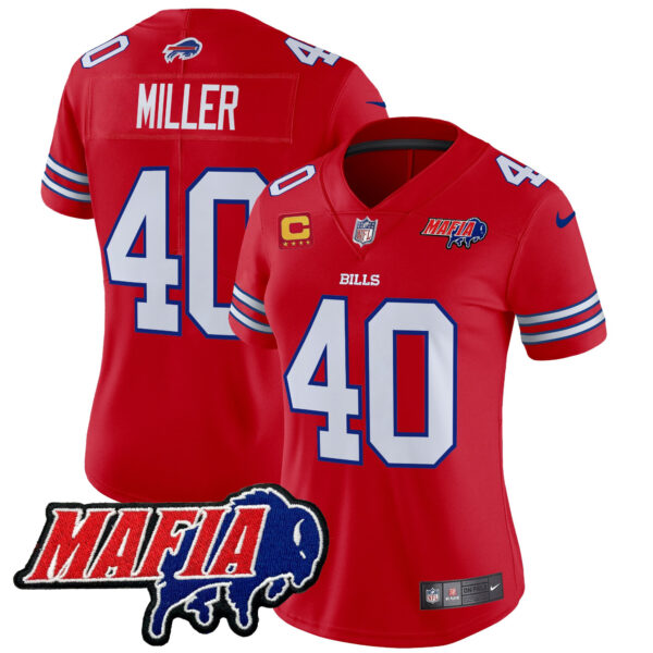 Women's Buffalo Bills 2025 Bills Mafia Patch Vapor Limited Jersey - All Stitched - Image 12