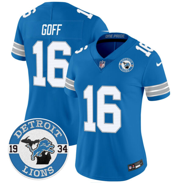 Women's Detroit Lions 2024 Vapor Limited Jersey - Est. 1934 Patch - All Stitched - Image 25