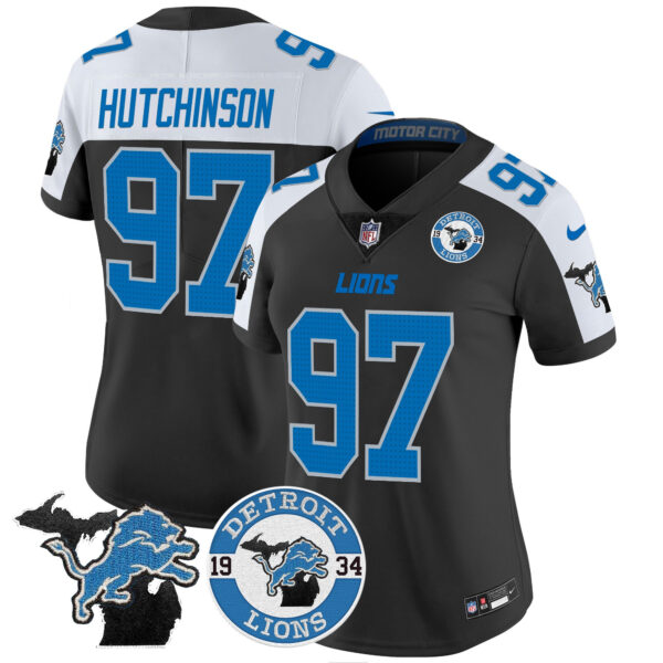 Women's Detroit Lions 2024 Vapor Limited Jersey - Est. 1934 Patch - All Stitched - Image 2