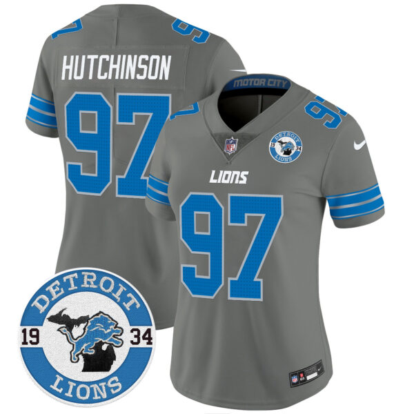 Women's Detroit Lions 2024 Vapor Limited Jersey - Est. 1934 Patch - All Stitched - Image 34