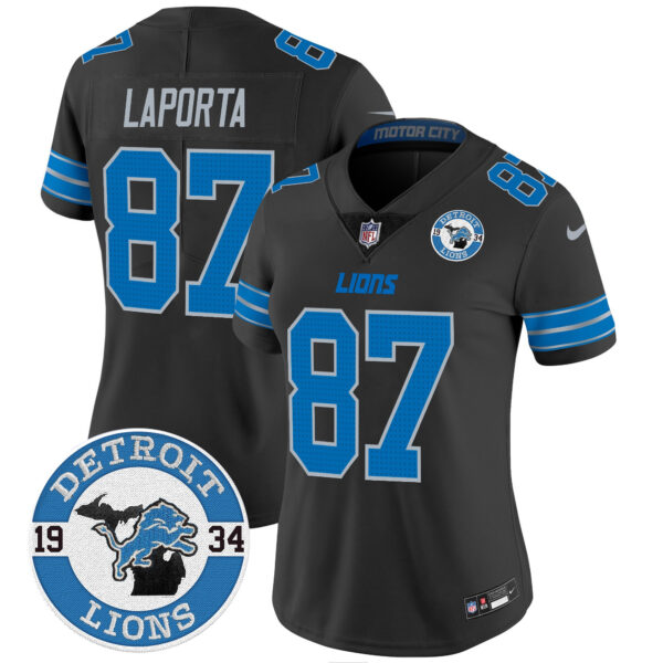 Women's Detroit Lions 2024 Vapor Limited Jersey - Est. 1934 Patch - All Stitched - Image 14
