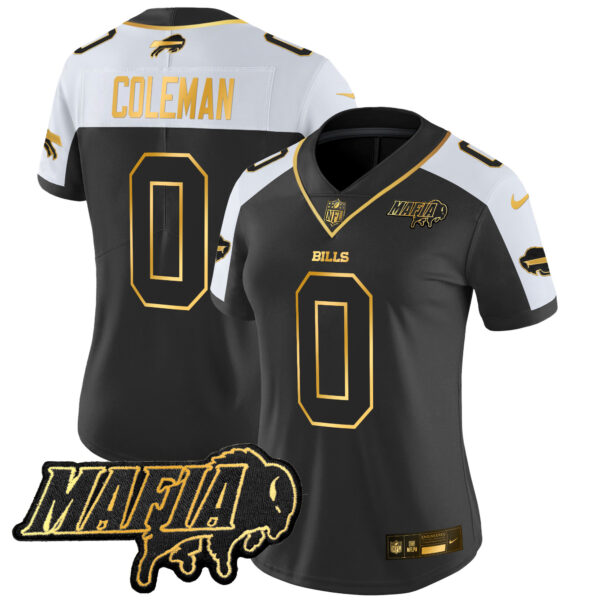 Women's Buffalo Bills 2025 Bills Mafia Patch Gold Vapor Limited Jersey - All Stitched - Image 7