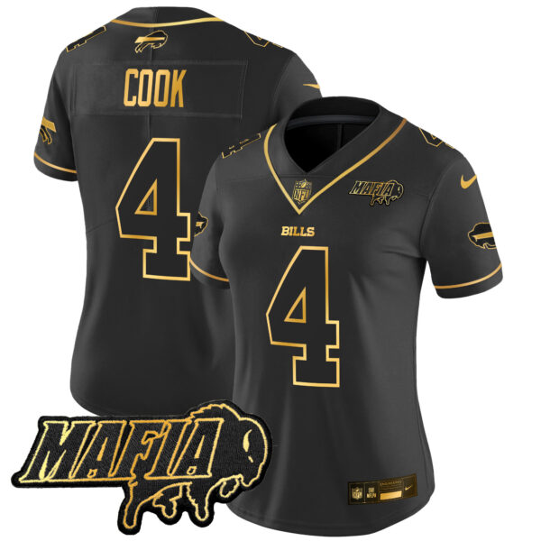 Women's Buffalo Bills 2025 Bills Mafia Patch Gold Vapor Limited Jersey - All Stitched - Image 19