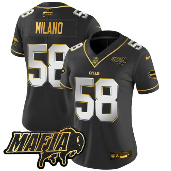 Women's Buffalo Bills 2025 Bills Mafia Patch Gold Vapor Limited Jersey - All Stitched - Image 29