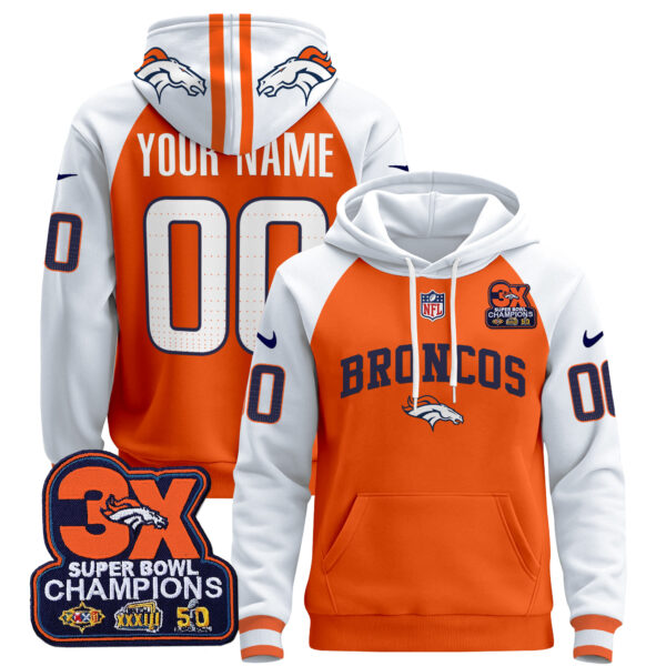 Denver Broncos 2025 Custom Pullover Hoodie V2 - All Stitched - Image 3