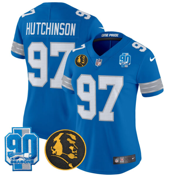 Women's Detroit Lions 2024 90th & John Madden Patch Vapor Limited Jersey - All Stitched - Image 34