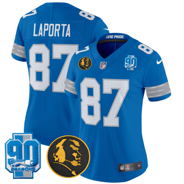 Women's Detroit Lions 2024 90th & John Madden Patch Vapor Limited Jersey - All Stitched - Image 38