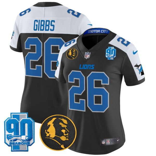Women's Detroit Lions 2024 90th & John Madden Patch Vapor Limited Jersey - All Stitched - Image 7