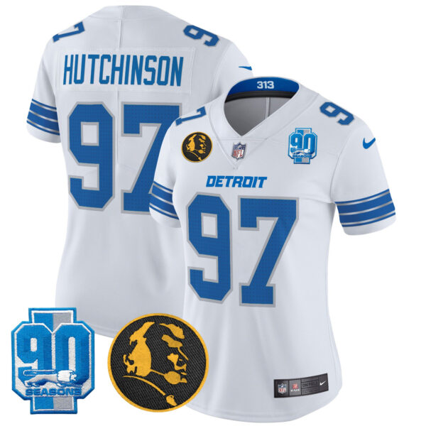 Women's Detroit Lions 2024 90th & John Madden Patch Vapor Limited Jersey - All Stitched - Image 26
