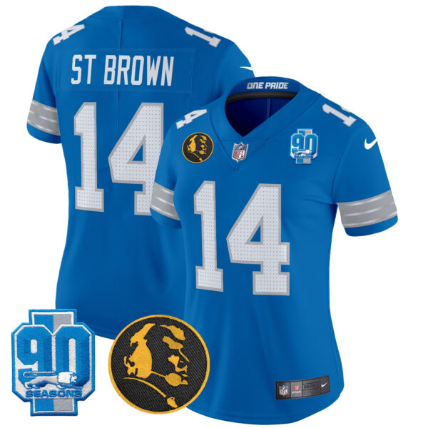 Women's Detroit Lions 2024 90th & John Madden Patch Vapor Limited Jersey - All Stitched - Image 35