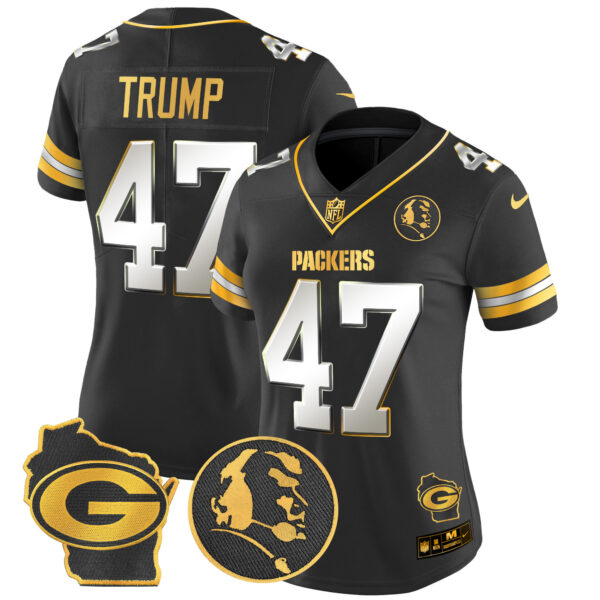Women's Packers John Madden & Home Patch Gold Vapor Limited Jersey - All Stitched - Image 32