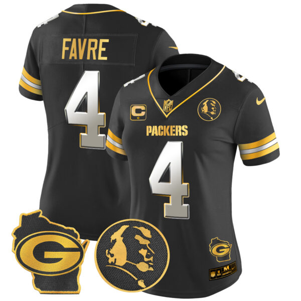 Women's Packers John Madden & Home Patch Gold Vapor Limited Jersey - All Stitched - Image 30
