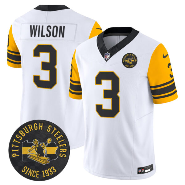 Men's Pittsburgh Steelers Throwback 1962 Vapor Limited Jersey - Est. 1933 Patch - All Stitched - Image 19