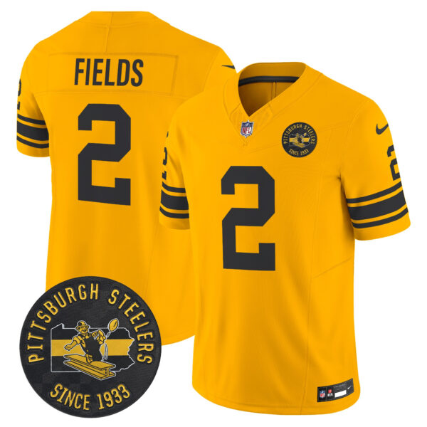 Men's Pittsburgh Steelers Throwback 1962 Vapor Limited Jersey - Est. 1933 Patch - All Stitched - Image 21