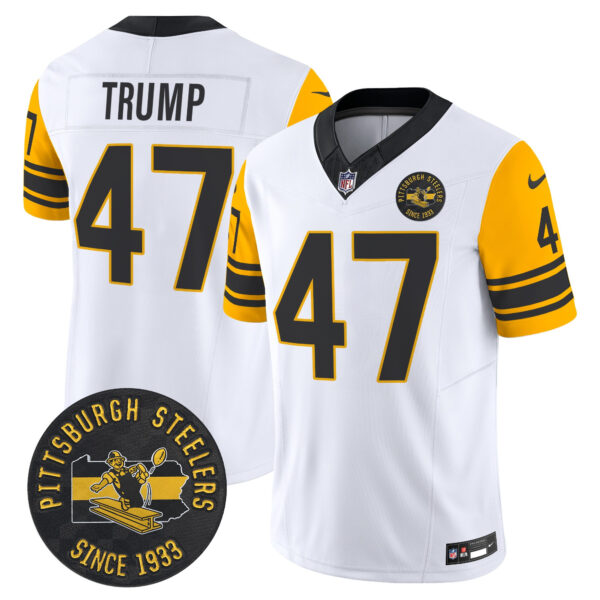 Men's Pittsburgh Steelers Throwback 1962 Vapor Limited Jersey - Est. 1933 Patch - All Stitched - Image 20