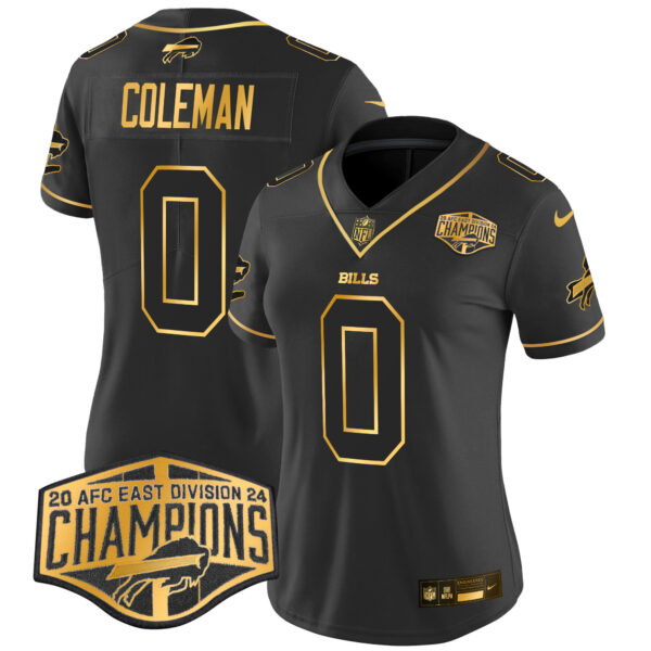 Women's Bills 2024 AFC East Division Champions Gold Vapor Limited Jersey - All Stitched - Image 22