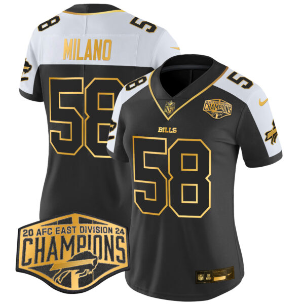 Women's Bills 2024 AFC East Division Champions Gold Vapor Limited Jersey - All Stitched - Image 4