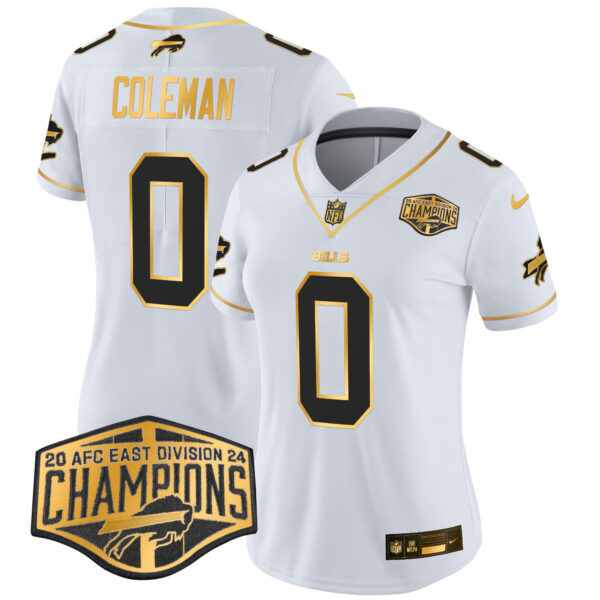 Women's Bills 2024 AFC East Division Champions Gold Vapor Limited Jersey - All Stitched - Image 14