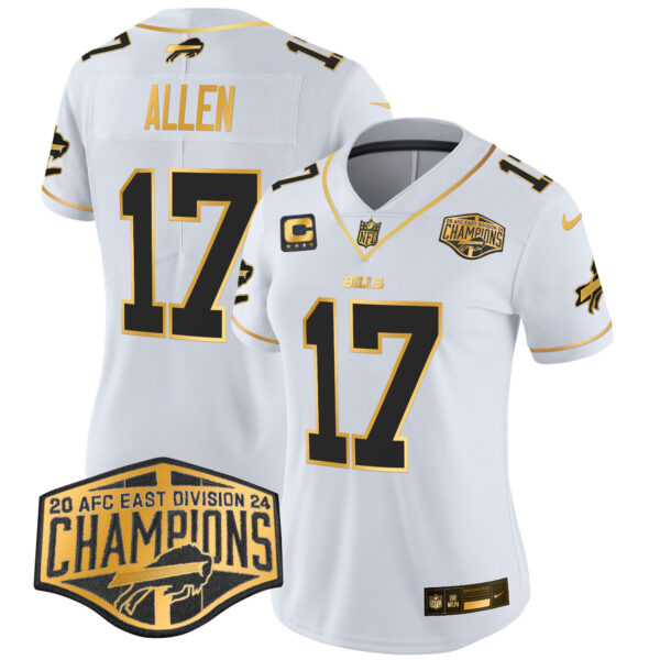 Women's Bills 2024 AFC East Division Champions Gold Vapor Limited Jersey - All Stitched - Image 9