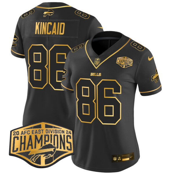 Women's Bills 2024 AFC East Division Champions Gold Vapor Limited Jersey - All Stitched - Image 21