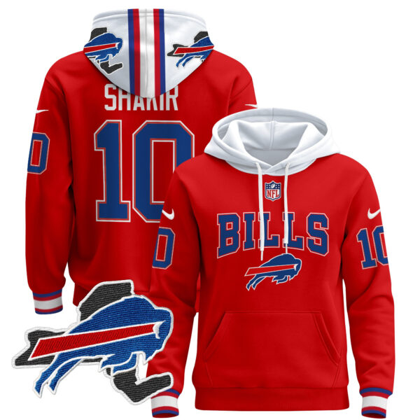 Men's Buffalo Bills Pullover Hoodie V3 - All Stitched - Image 14