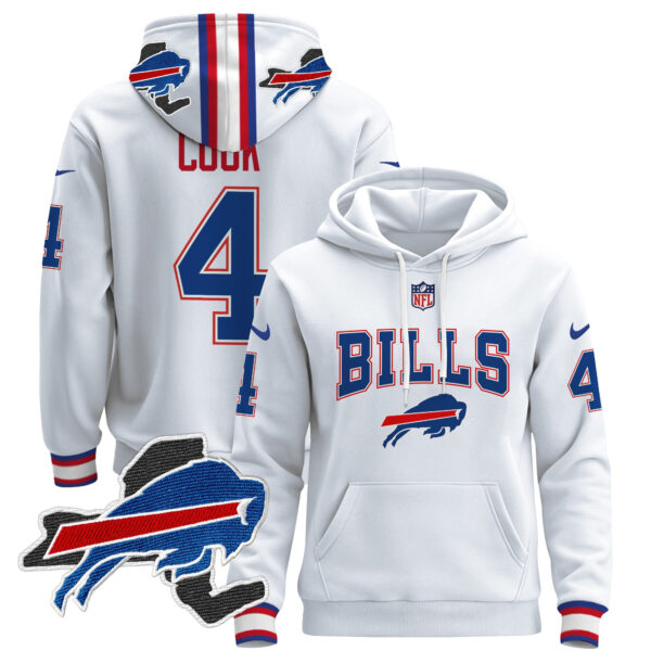 Men's Buffalo Bills Pullover Hoodie V3 - All Stitched - Image 16