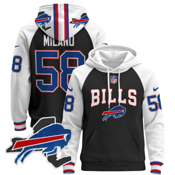 Men's Buffalo Bills Pullover Hoodie V3 - All Stitched - Image 39