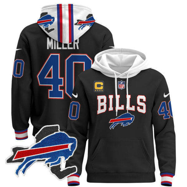 Men's Buffalo Bills Pullover Hoodie V3 - All Stitched - Image 24