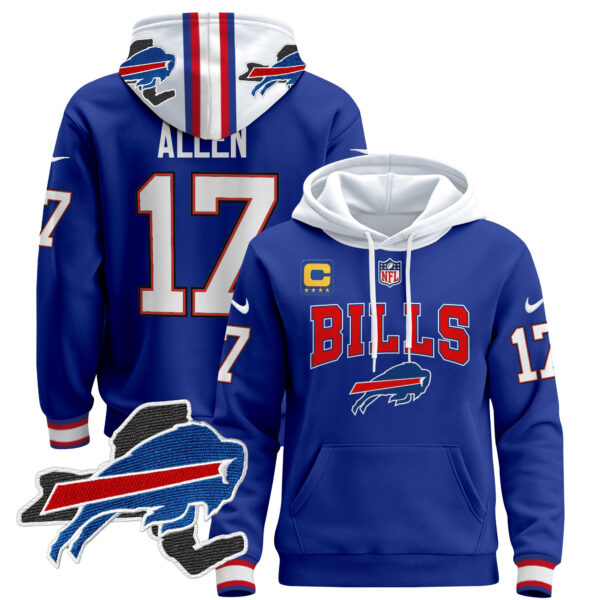 Men's Buffalo Bills Pullover Hoodie V3 - All Stitched