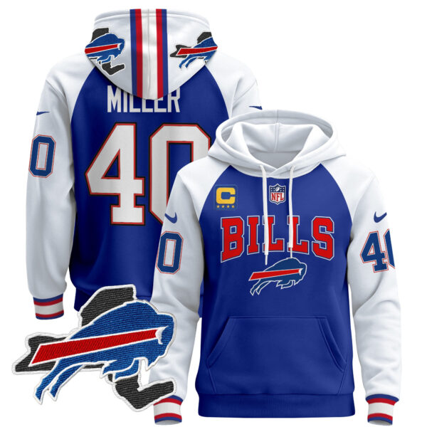 Men's Buffalo Bills Pullover Hoodie V3 - All Stitched - Image 31