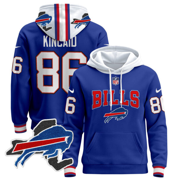 Men's Buffalo Bills Pullover Hoodie V3 - All Stitched - Image 5