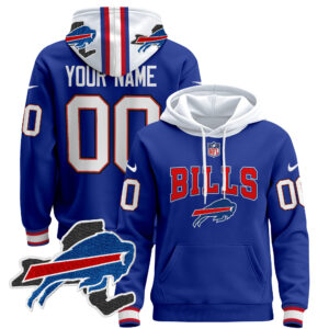 Buffalo Bills Custom Pullover Hoodie V3 - All Stitched