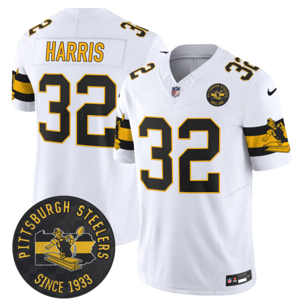 Men's Pittsburgh Steelers Throwback 1933 Patch Vapor Limited Jersey - All Stitched - Image 17