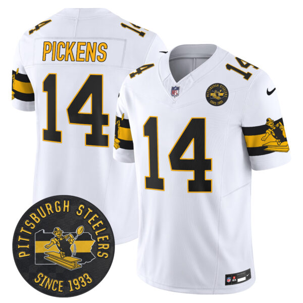 Men's Pittsburgh Steelers Throwback 1933 Patch Vapor Limited Jersey - All Stitched - Image 13