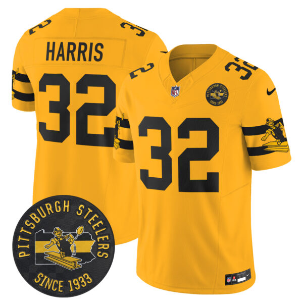 Men's Pittsburgh Steelers Throwback 1933 Patch Vapor Limited Jersey - All Stitched - Image 27