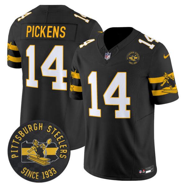 Men's Pittsburgh Steelers Throwback 1933 Patch Vapor Limited Jersey - All Stitched - Image 3