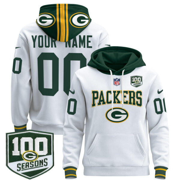 Green Bay Packers 2024 Custom Pullover Hoodie - All Stitched - Image 4