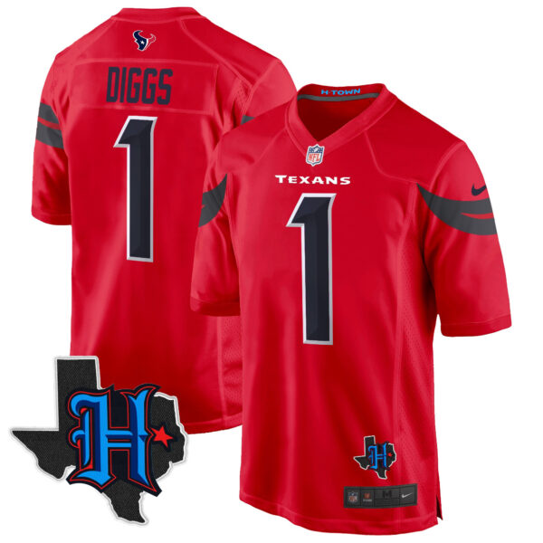 Men's Houston Texans 2024 Texas Patch Game Jersey - All Stitched - Image 20