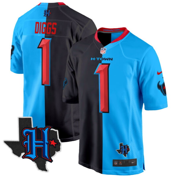 Men's Houston Texans 2024 Texas Patch Game Jersey - All Stitched - Image 38