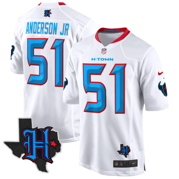 Men's Houston Texans 2024 Texas Patch Game Jersey - All Stitched - Image 52