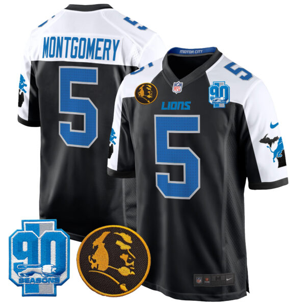 Men's Detroit Lions 2024 90th & John Madden Patch Game Jersey - All Stitched - Image 4