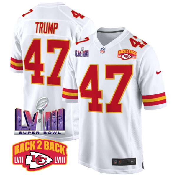 Men's Chiefs Super Bowl LVIII & Back 2 Back Patch Game Jersey - All Stitched - Image 56