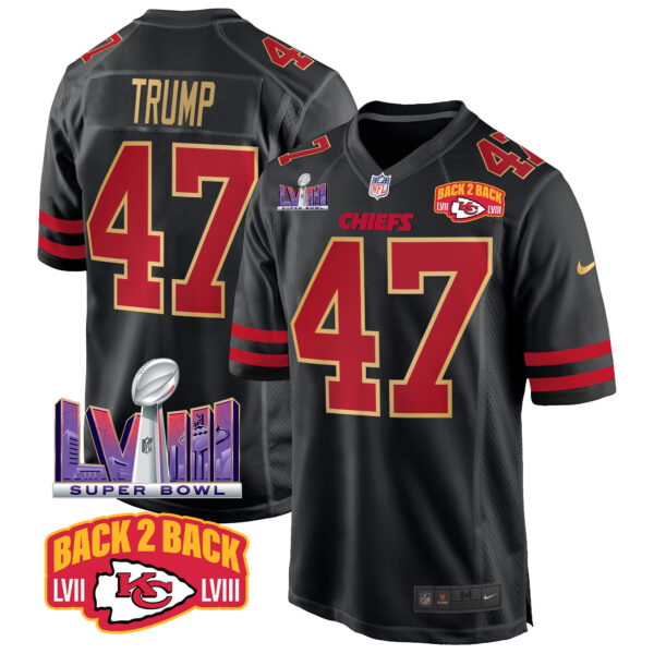 Men's Chiefs Super Bowl LVIII & Back 2 Back Patch Game Jersey - All Stitched - Image 40