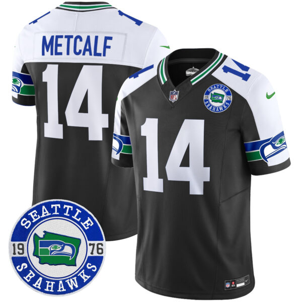 Men's Seahawks Throwback Est. 1976 Patch Vapor Limited Jersey - All Stitched - Image 5