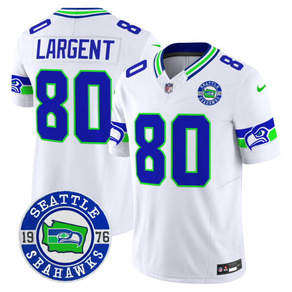 Men's Seahawks 2025 Seattle Est. 1976 Patch Vapor Limited Jersey - All Stitched - Image 47
