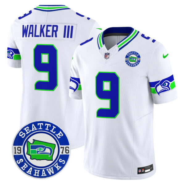 Men's Seahawks 2025 Seattle Est. 1976 Patch Vapor Limited Jersey - All Stitched - Image 46